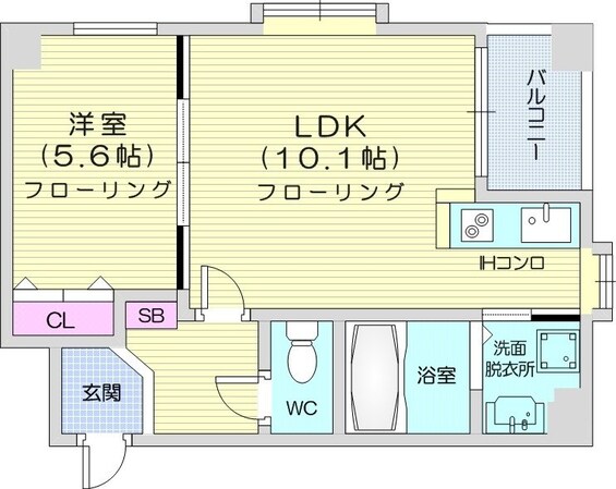 すすきの駅 徒歩8分 7階の物件間取画像